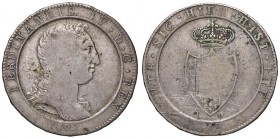 Napoli – Ferdinando IV di Borbone – Secondo periodo (1759-1816) - 60 Grana 1805 - MIR 425 RR Con cartellino d'epoca del collezionista.
qBB