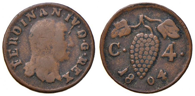 Napoli – Ferdinando IV di Borbone – Secondo periodo (1759-1816) - 4 Cavalli 1804...