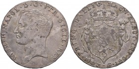 Napoli – Giuseppe Napoleone (1806-1808) - 120 Grana 1807 - MIR 433/1 R Con cartellino d'epoca del collezionista.
BB-SPL