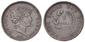 Napoli – Gioacchino Murat (1808-1815) - Lira 1812 - MIR 443 RR Minimo colpetto. Con cartellino d'epoca del collezionista.
BB-SPL