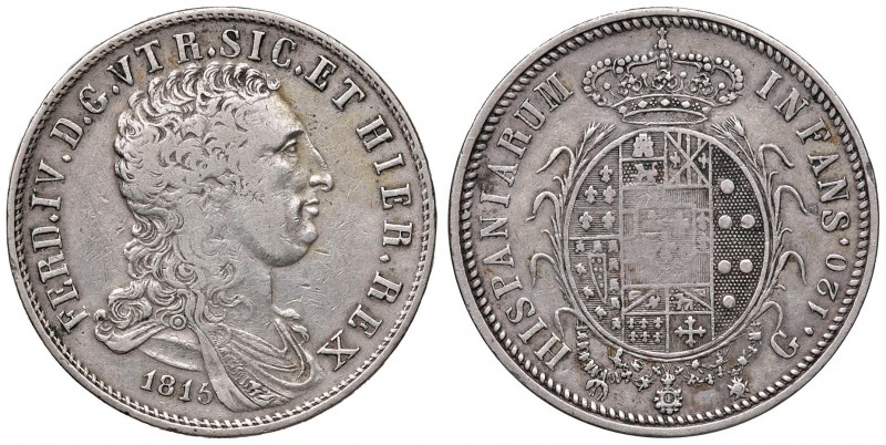 Napoli – Ferdinando IV di Borbone – Terzo periodo (1759-1816) - 120 Grana 1815 -...
