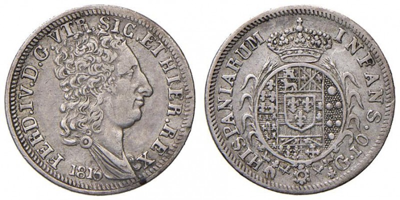 Napoli – Ferdinando IV di Borbone – Terzo periodo (1759-1816) - 10 Grana 1816 - ...