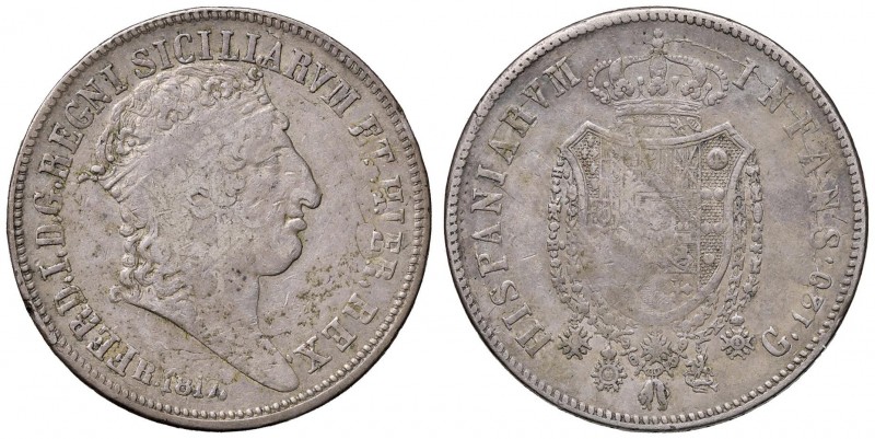 Napoli – Ferdinando I di Borbone (1816-1825) - 120 Grana 1817 - MIR 460 RR Reimp...