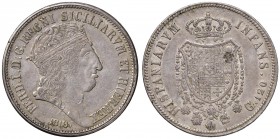Napoli – Ferdinando I di Borbone (1816-1825) - 120 Grana 1818 - MIR 461 R Variante con il punto dopo la data. Con cartellino d'epoca del collezionista...