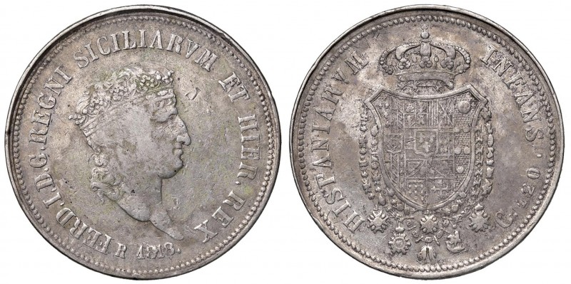 Napoli – Ferdinando I di Borbone (1816-1825) - 120 Grana 1818 - MIR 462/1 R Reim...