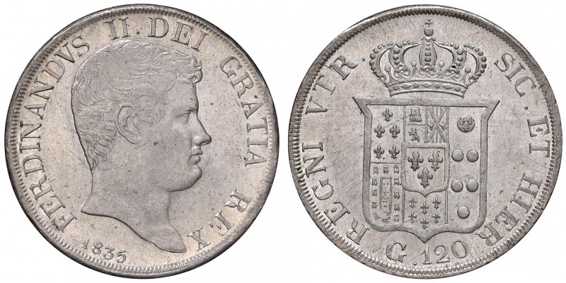 Napoli – Ferdinando II (1830-1859) - 120 Grana 1835 - MIR 499/5 C Con cartellino...