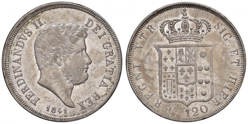 Napoli – Ferdinando II (1830-1859) - 120 Grana 1841 - MIR 502 RRR Testa grossa. ...