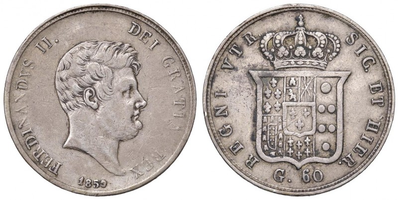 Napoli – Ferdinando II (1830-1859) - 60 Grana 1859 - MIR 507/12 NC Con cartellin...