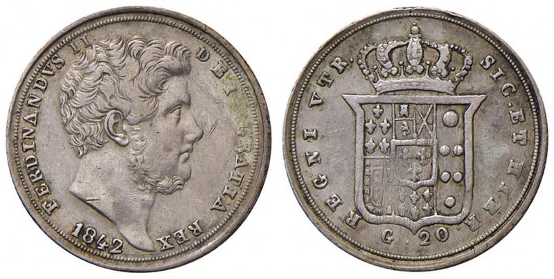 Napoli – Ferdinando II (1830-1859) - 20 Grana 1842 - MIR 509/3 C
BB-SPL