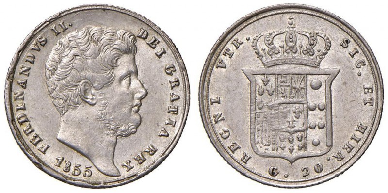 Napoli – Ferdinando II (1830-1859) - 20 Grana 1855 - MIR 509/16 C
SPL+