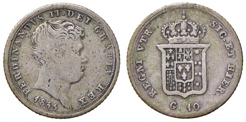 Napoli – Ferdinando II (1830-1859) - 10 Grana 1835 - MIR 511/4 C
qBB