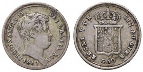 Napoli – Ferdinando II (1830-1859) - 10 Grana 1837 - MIR 512/2 RR Data più grande rispetto al normale e attaccata alla legenda. Interessante variante....