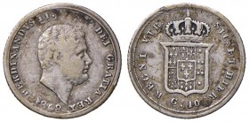 Napoli – Ferdinando II (1830-1859) - 10 Grana 1848 - MIR 514 R Il primo 1 della data speculare. Il Magliocca la classifica come RR.
BB