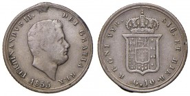 Napoli – Ferdinando II (1830-1859) - 10 Grana 1855 - MIR 514/6 C Da montatura. 
BB