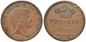 Napoli – Ferdinando II (1830-1859) - 10 Tornesi 1832 - MIR 518/2 R Colpetti. Con cartellino d'epoca del collezionista.
qBB