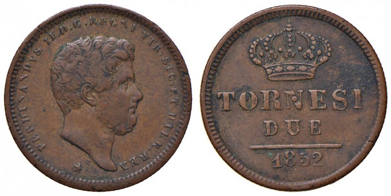 Napoli – Ferdinando II (1830-1859) - 2 Tornesi 1852 - MIR 528/8 C Variante IIIER...