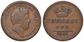 Napoli – Ferdinando II (1830-1859) - 2 Tornesi 1856 - MIR 528/12 C Con cartellino d'epoca del collezionista.
qBB
