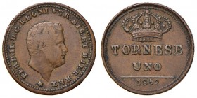 Napoli – Ferdinando II (1830-1859) - Tornese 1852 - MIR 533/4 C
BB-SPL