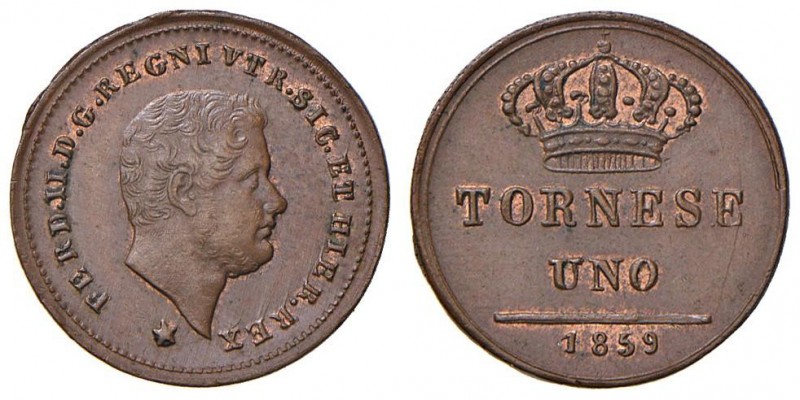 Napoli – Ferdinando II (1830-1859) - Tornese 1859 - MIR 533/10 C
FDC