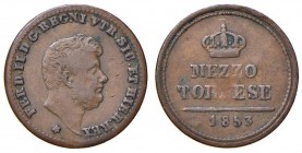 Napoli – Ferdinando II (1830-1859) - Mezzo Tornese 1853 - MIR 536/5 C
BB+