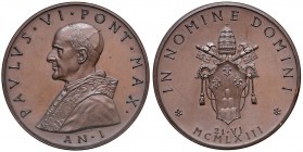 Paolo VI (1963-1978) - Medaglia Anno I - C In bronzo. 5,00 cm. 42,88 grammi.
qFDC