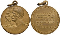 Vittorio Emanuele III – Natale di Guerra - Medaglia 1915 - C In bronzo. 2,80 cm. 9,35 grammi.
m.SPL