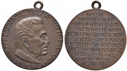 Vittorio Orlando - Medaglia commemorativa - C 10,29 grammi. Opus Merzagora. 2,9 cm.
SPL+