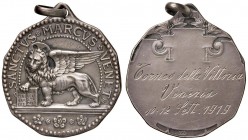 Venezia - Medaglia Leone di San Marco 1919 - C 10,00 grammi. Opus Santi. In argento.
SPL+