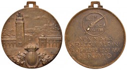 Bergamo – Alpini – Adunata - Medaglia 1931 - C In bronzo. 2,85 cm. 7,67 grammi.
SPL