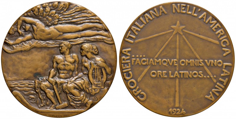 Regno d'Italia - Medaglia commemorativa crociera italiana nell'America latina 19...