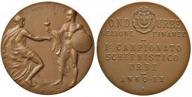 Regno d'Italia - Medaglia 1931 ONB scherma - C 17,00 grammi. Minimi colpetti. 3,3 cm.
SPL-FDC