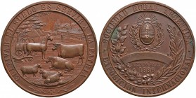 Argentina – Exposicion Internacional Sociedad Rural - Medaglia 1886 - C In bronzo. Minimi colpetti. Macchia. 8,00 cm. 210,00 grammi.
SPL