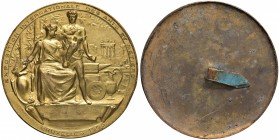 Belgio – Esposizione Bruxelles - Medaglia uniface 1905 - C In bronzo dorato. 6,70 cm. 61,42 grammi.
SPL-FDC