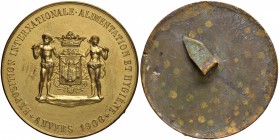 Belgio – Esposizione Anversa - Medaglia uniface 1906 - C In bronzo dorato. 6,00 cm. 56,81 grammi.
SPL-FDC