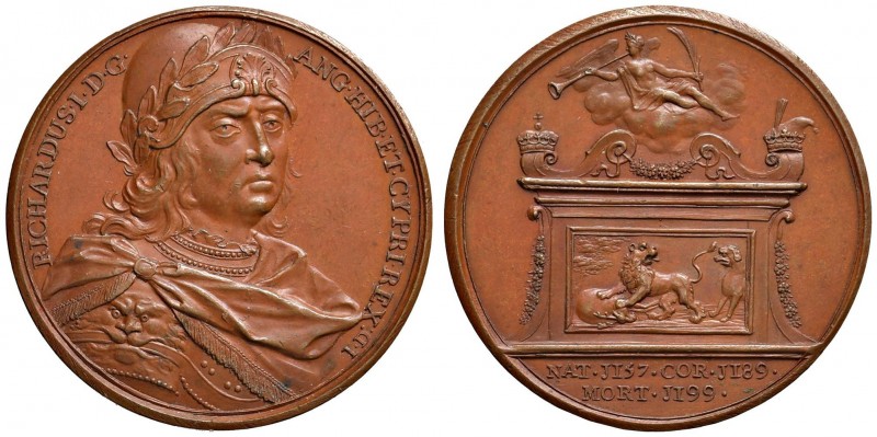 Gran Bretagna - Medaglia commemorativa Riccardo cuor di leone - C 34,00 grammi. ...