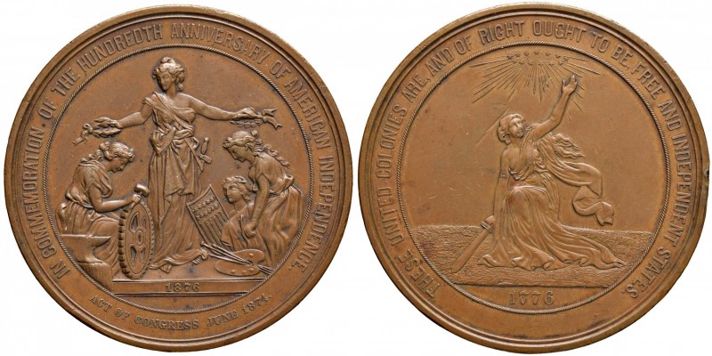 Stati Uniti - Medaglia commemorativa dell'Indipendenza 1876 - 104,50 grammi. Col...