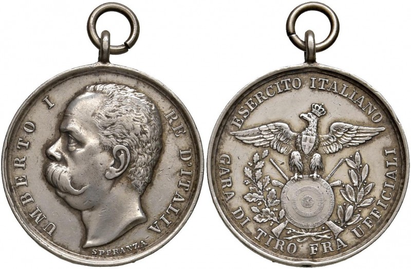 Umberto I (1878-1900) - Medaglia - C In argento. Colpetti. 3,00 cm. 12,64 grammi...