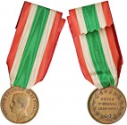 Vittorio Emanuele III (1900-1945) - Medaglia - C Con nastrino. In bronzo. 3,20 cm. 12,62 grammi.
SPL
