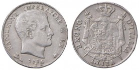 Bologna – Napoleone I Re d'Italia (1805-1814) - Lira 1810 - Gig. 150 R Primo tipo, stelle in rilievo. 
BB+