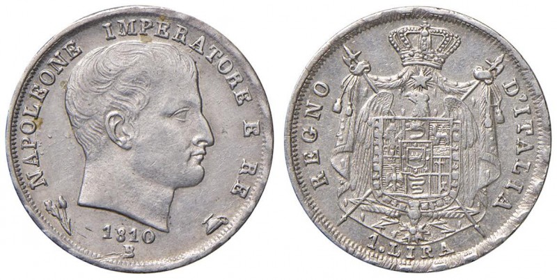 Bologna – Napoleone I Re d'Italia (1805-1814) - Lira 1810 - Gig. 153 RRR Secondo...