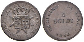 Firenze – Carlo Ludovico di Borbone 1803-1807) - 2 Soldi 1804 - Gig. 19 R
SPL