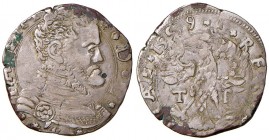 Messina – Filippo II (1556-1598) - 4 Tarì 1559 - MIR 317/4 C 11,58 grammi. Minime ossidazioni verdi.
BB+