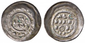 Milano – Enrico II di Sassonia (1014-1024) - Denaro Scodellato - CNI 1/12 C 0,86 grammi.
SPL+