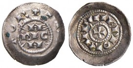 Milano – A nome dell'imperatore di Enrico (1039-1220) - Denaro terzolo scodellato - CNI 1-21 C 0,68 grammi.
m.SPL
