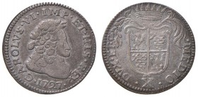 Milano – Carlo VI (1711-1740) - 10 Soldi 1727 - CNI 67-68 R 1,70 grammi.
BB+