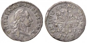 Napoli – Ferdinando IV di Borbone (1759-1816) - Carlino da 10 Grana 1798 - Gig. 110 C
BB