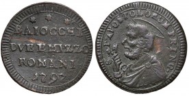 Roma – Pio VI (1775-1799) - 2 Baiocchi e Mezzo 1797 - Munt. 101 C 12,00 grammi.
BB