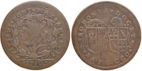 Bologna – Pio VI (1775-1799) - Baiocco 1780 An. VI - Munt. 249 RR
QBB-BB