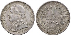 Roma – Pio IX (1846-1870) - Lira 1866 An. XXI - Gig. 297 C
SPL
