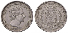 Torino – Carlo Felice (1821-1831) - Lira 1830 - Gig. 84 C
SPL